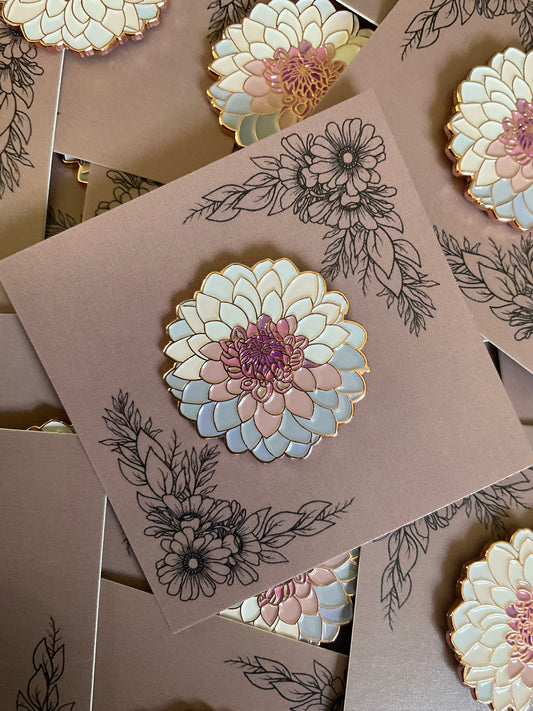 Dahlia Enamel Pin